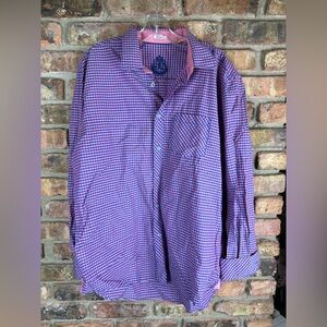 Bugatchi Checkered Plaid Athletic Fit Cotton Shirt